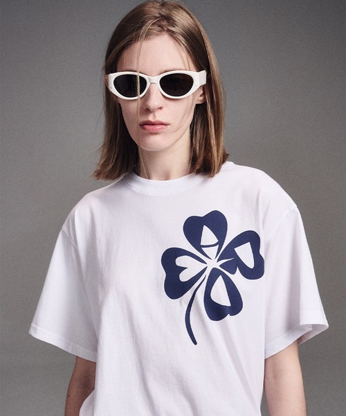 Mardi Mercredi(マルディメクルディ)の「TSHIRT CLOVERMARDI / Tシャツ クローバーマルディ(Tシャツ/カットソー・レディース・ブラック/ホワイト×ネイビー/ヘザーグレー・FREE)」の8枚目の写真