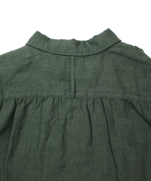 Universal Style Wear(ユニバーサルスタイルウェア)の「Universal Style Wear パッカーリング ハーフジップ コットンリネン シャツ(シャツ/ブラウス・メンズ・スミクロ/ベージュ/オレンジ/グリーン・MEDIUM/LARGE/X-LARGE)」の19枚目の写真