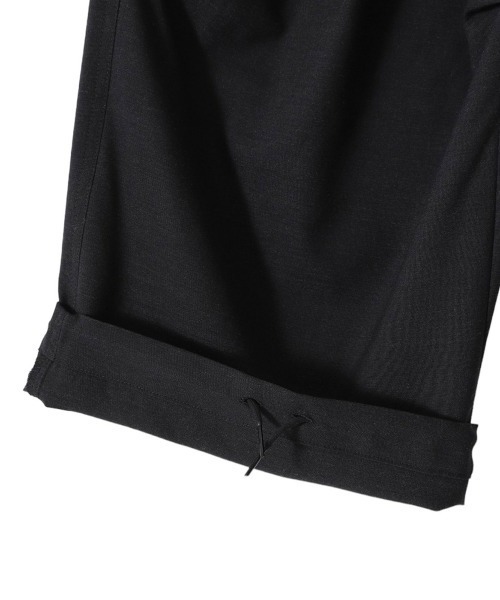 marka（マーカ）の「marka / マーカ：KNEE TUCK PANTS - TUMBLED WOOL TROPICAL -：M24A-08PT02C[COR]（その他パンツ・メンズ・ブラック・1/2）」の8枚目の写真