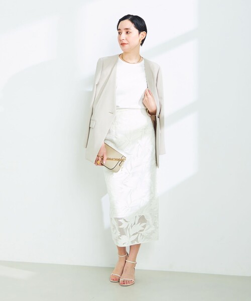 NOLLEY’S Sophi（ノーリーズソフィ）の「W&W スムースノースリーブプルオーバーカットソー（Tシャツ/カットソー・レディース・チャコールグレー/オフホワイト/ベビーピンク/ダークネイビー・36/38）」の18枚目の写真