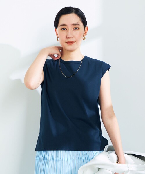tシャツ 「SONO/ソーノ」ノースリーブフリマプルオーバー レディース Green Parks tシャツ ノースリーブフォトプルオーバー