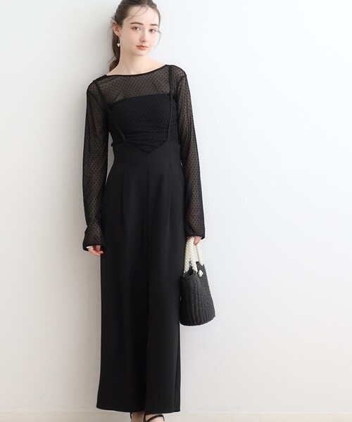 couture brooch(クチュールブローチ)の「◆ドットチュールパイピングプルオーバー(Tシャツ/カットソー・レディース・ブラック系/アイボリー系・38)」の16枚目の写真