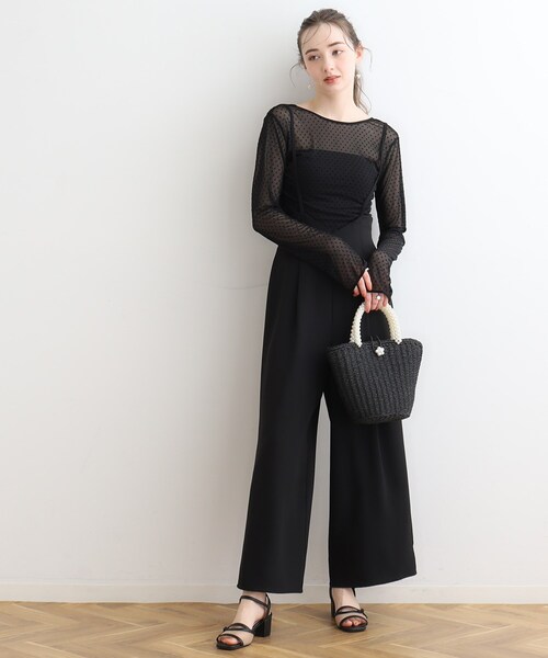 couture brooch(クチュールブローチ)の「◆ドットチュールパイピングプルオーバー(Tシャツ/カットソー・レディース・ブラック系/アイボリー系・38)」の17枚目の写真