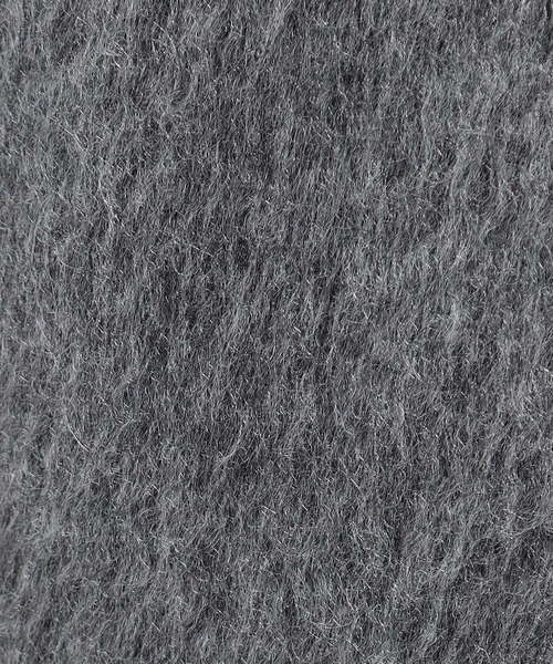 GALLEST（ギャレスト）の「◆ボックスシャギーコート（ノーカラーコート・レディース・ブラック/ダークグレー・38/34）」の14枚目の写真