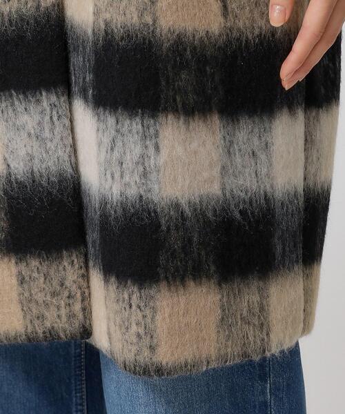 GALLEST（ギャレスト）の「◆ボックスシャギーコート（ノーカラーコート・レディース・ブラック/ダークグレー・38/34）」の19枚目の写真