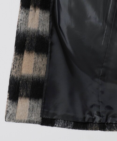 GALLEST（ギャレスト）の「◆ボックスシャギーコート（ノーカラーコート・レディース・ブラック/ダークグレー・38/34）」の20枚目の写真