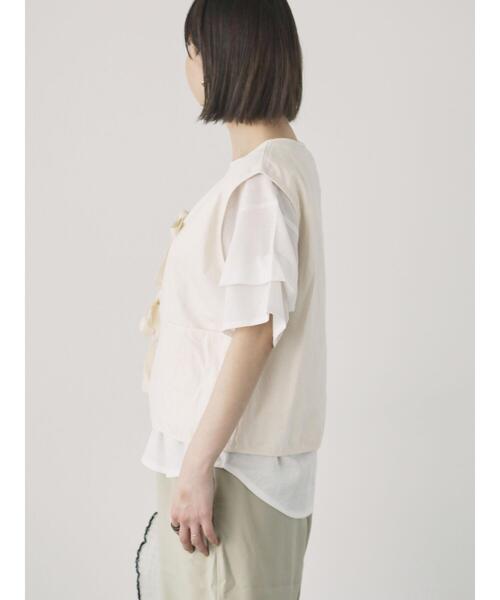 Lugnoncure（ルノンキュール）の「リボンショートベスト（ベスト・レディース・オフホワイト/カーキ/ブラック・F）」の15枚目の写真