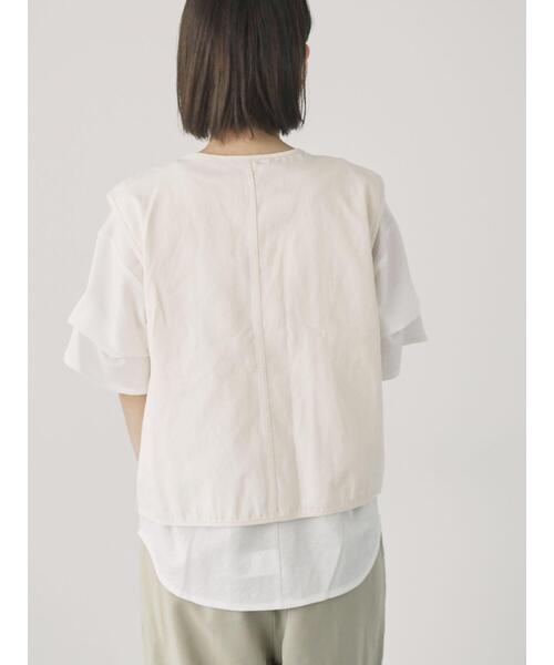 Lugnoncure（ルノンキュール）の「リボンショートベスト（ベスト・レディース・オフホワイト/カーキ/ブラック・F）」の16枚目の写真