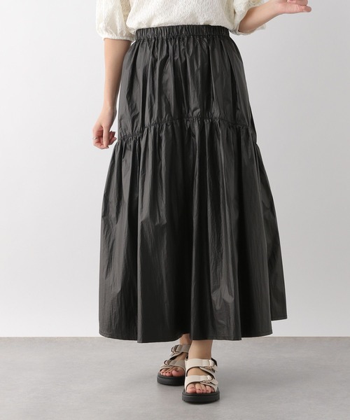 LEPSIM（レプシィム）の「コーティング切り替えスカート　111120（スカート・レディース・ライトブルー/ブラック/シルバー・FREE）」の4枚目の写真