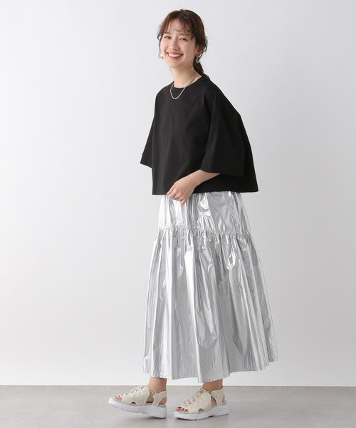 LEPSIM（レプシィム）の「コーティング切り替えスカート　111120（スカート・レディース・ライトブルー/ブラック/シルバー・FREE）」の22枚目の写真