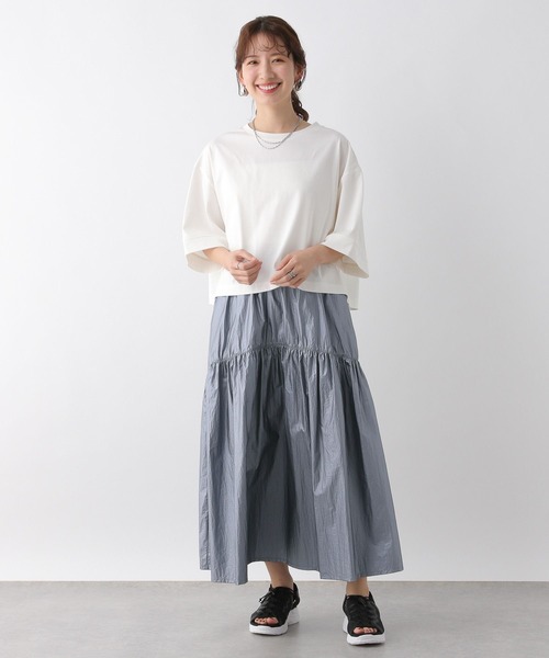 LEPSIM（レプシィム）の「コーティング切り替えスカート　111120（スカート・レディース・ライトブルー/ブラック/シルバー・FREE）」の18枚目の写真