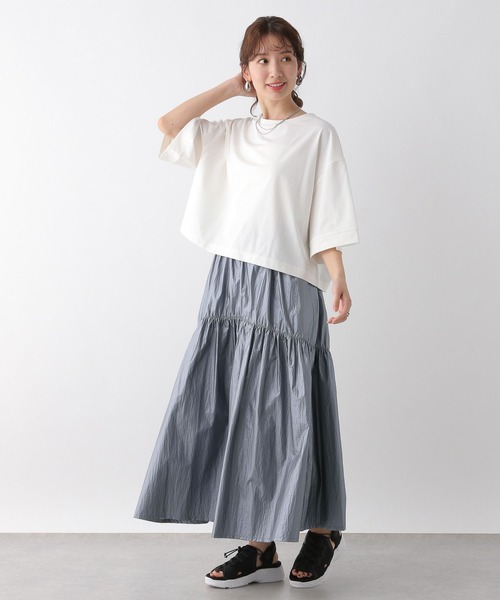 LEPSIM（レプシィム）の「コーティング切り替えスカート　111120（スカート・レディース・ライトブルー/ブラック/シルバー・FREE）」の16枚目の写真