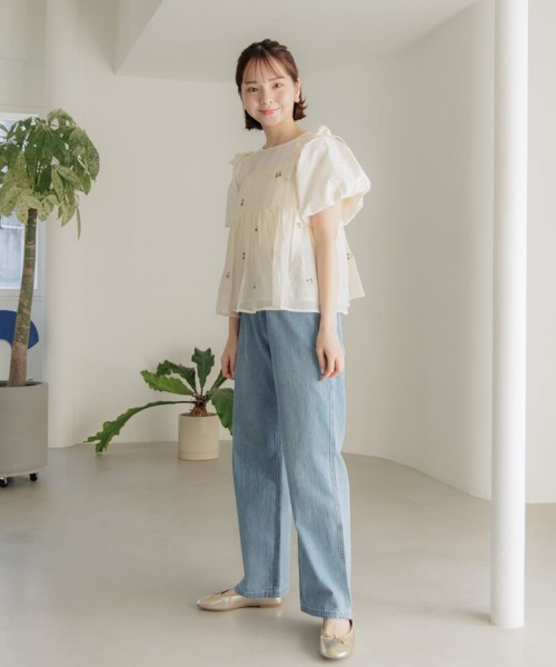 flower（フラワー）の「タイニーブーケビスチェ（キャミソール・レディース・ブラック/アイボリー・FREE）」の11枚目の写真