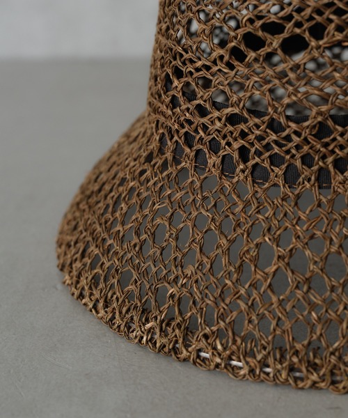 BASECONTROL（ベースコントロール）の「透かし編みバケットハット（ハット・レディース・ブラック/ブラウン・フリー）」の14枚目の写真