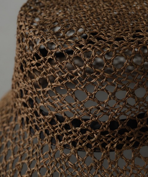 BASECONTROL（ベースコントロール）の「透かし編みバケットハット（ハット・レディース・ブラック/ブラウン・フリー）」の15枚目の写真