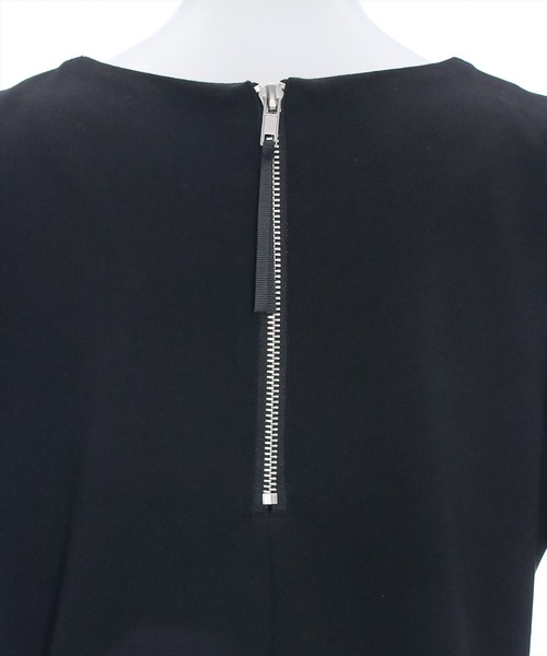 clear（クリア）の「バックジップ袖リボンフ半袖カットソートップス［バレエコア ガーリー カジュアル］≪再入荷≫（Tシャツ/カットソー・レディース・ホワイト×ブラック/ブラック×ホワイト/ブラック/オフホワイト・F）」の18枚目の写真