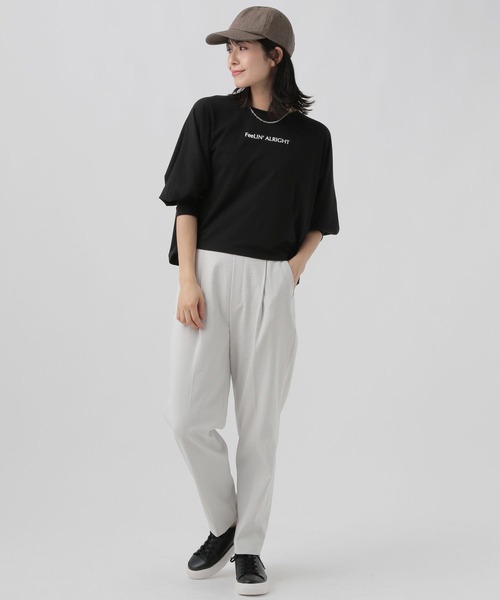 Elura（エルーラ）の「ロゴドルマンTシャツ/117142（Tシャツ/カットソー・レディース・オフホワイト/ブラック・FREE）」の4枚目の写真