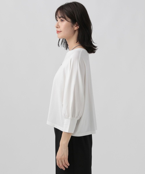 Elura（エルーラ）の「ロゴドルマンTシャツ/117142（Tシャツ/カットソー・レディース・オフホワイト/ブラック・FREE）」の13枚目の写真