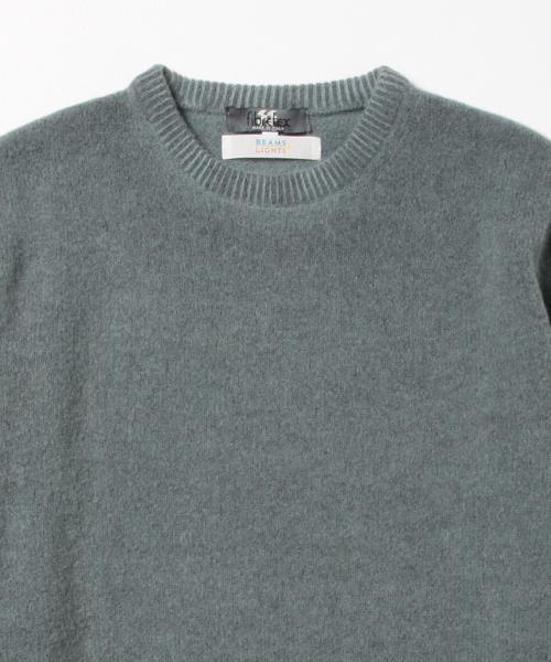BEAMS LIGHTS Men's(ビームスライツ メンズ)の「Fibertex×BEAMS LIGHTS / 別注 クルーネックニット(ニット/セーター・メンズ・ブルー/ピンク/チャコールグレー・LARGE/SMALL/MEDIUM)」の11枚目の写真