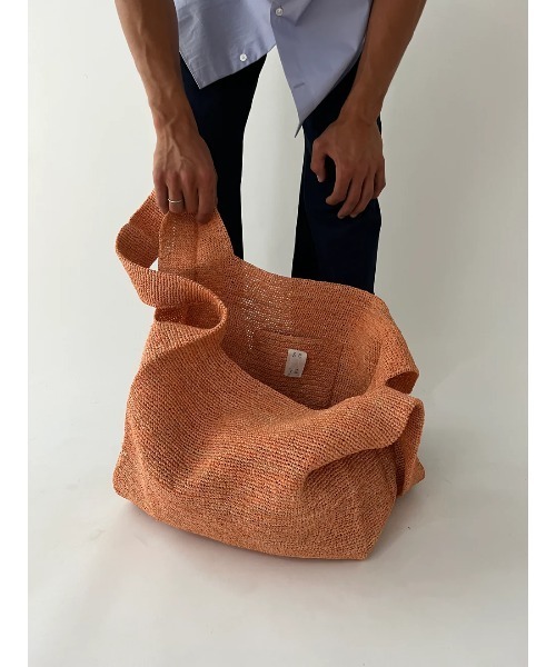 seya.（セヤ）の「RAFFIA SHOPPING BAG（トートバッグ・レディース・ブラウン・F）」の2枚目の写真
