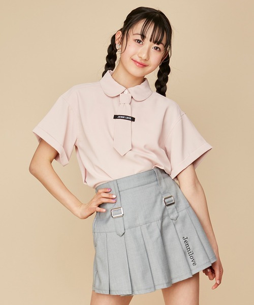 JENNI love（ジェニィラブ）の「2wayタイ付きブラウス（シャツ/ブラウス・キッズ・サックスブルー/ピンク/オフホワイト・160cm/150cm/140cm/130cm）」の3枚目の写真