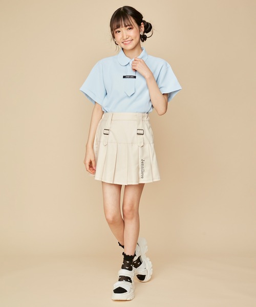 JENNI love（ジェニィラブ）の「2wayタイ付きブラウス（シャツ/ブラウス・キッズ・サックスブルー/ピンク/オフホワイト・160cm/150cm/140cm/130cm）」の4枚目の写真