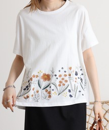 EMAGO 裾花刺繍ドルマンT