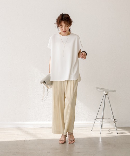 RIVE DROITE（リヴドロワ）の「ヴィンテージワッシャーイージーパンツ（その他パンツ・レディース・ベージュ/グレー・38/36）」の3枚目の写真