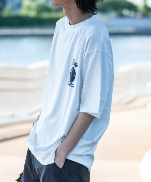 JOHN'S CLOSET（ジョンズクローゼット）の「【13】ビリヤードボール プリント ビッグTシャツ（Tシャツ/カットソー・メンズ・ブルー/ラベンダー/ホワイト系1/ホワイト系2/ホワイト系3/ブラック系1/ブラック系2/ブラック系3/スモークピンク・MEDIUM/LARGE）」の19枚目の写真