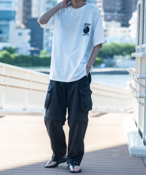 JOHN'S CLOSET（ジョンズクローゼット）の「【13】ビリヤードボール プリント ビッグTシャツ（Tシャツ/カットソー・メンズ・ブルー/ラベンダー/ホワイト系1/ホワイト系2/ホワイト系3/ブラック系1/ブラック系2/ブラック系3/スモークピンク・MEDIUM/LARGE）」の21枚目の写真