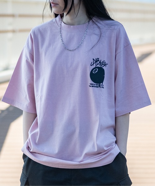 JOHN'S CLOSET（ジョンズクローゼット）の「【13】ビリヤードボール プリント ビッグTシャツ（Tシャツ/カットソー・メンズ・ブルー/ラベンダー/ホワイト系1/ホワイト系2/ホワイト系3/ブラック系1/ブラック系2/ブラック系3/スモークピンク・MEDIUM/LARGE）」の12枚目の写真