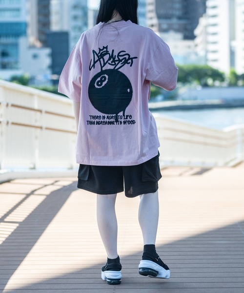 JOHN'S CLOSET（ジョンズクローゼット）の「【13】ビリヤードボール プリント ビッグTシャツ（Tシャツ/カットソー・メンズ・ブルー/ラベンダー/ホワイト系1/ホワイト系2/ホワイト系3/ブラック系1/ブラック系2/ブラック系3/スモークピンク・MEDIUM/LARGE）」の10枚目の写真