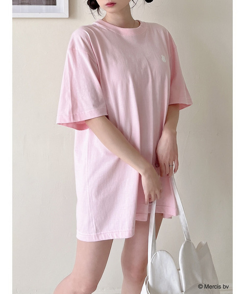 MIIA(ミーア)の「miffy バイカラーロゴプリントTシャツ(Tシャツ/カットソー・レディース・ピンク・FREE/SHORT)」の3枚目の写真