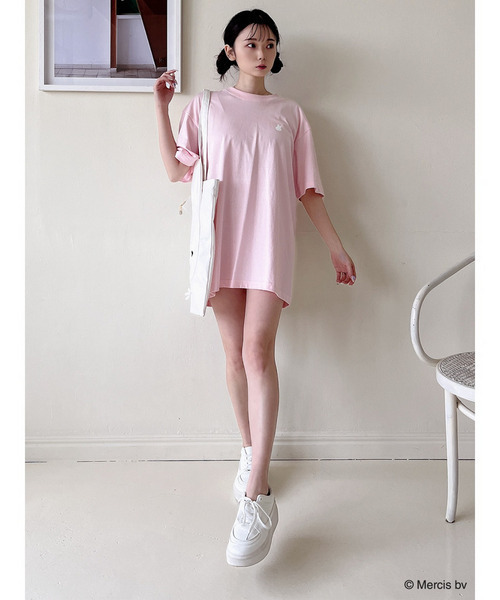 MIIA(ミーア)の「miffy バイカラーロゴプリントTシャツ(Tシャツ/カットソー・レディース・ピンク・FREE/SHORT)」の6枚目の写真