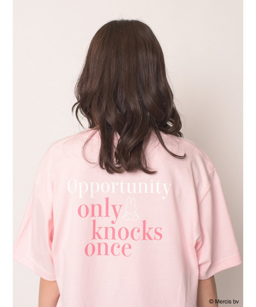 MIIA(ミーア)の「miffy バイカラーロゴプリントTシャツ(Tシャツ/カットソー・レディース・ピンク・FREE/SHORT)」の16枚目の写真