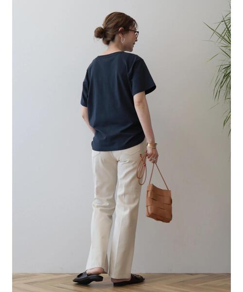 AMERICAN HOLIC(アメリカンホリック)の「アルファベット TEE①(Tシャツ/カットソー・レディース・オフホワイト/ネイビー・M/L)」の10枚目の写真