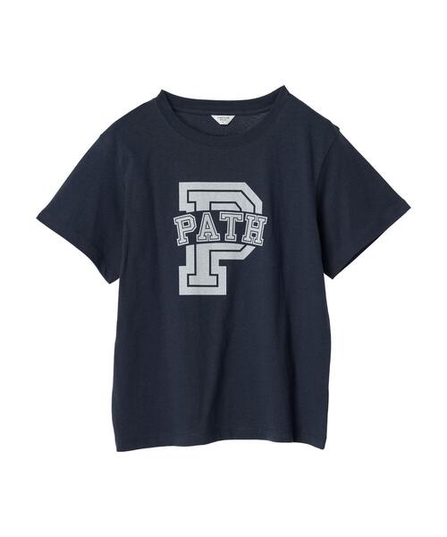 AMERICAN HOLIC(アメリカンホリック)の「アルファベット TEE①(Tシャツ/カットソー・レディース・オフホワイト/ネイビー・M/L)」の13枚目の写真