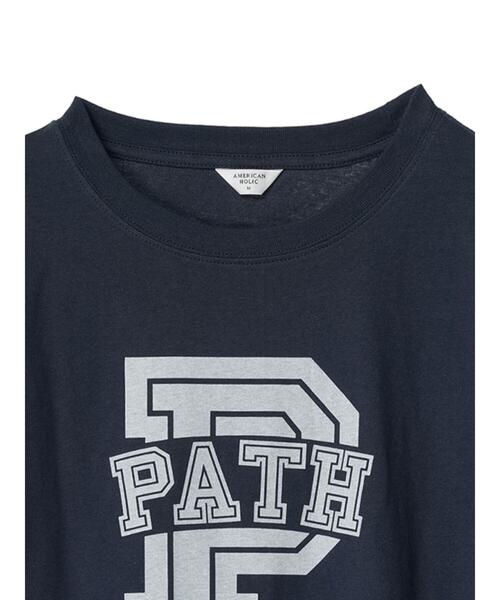 AMERICAN HOLIC(アメリカンホリック)の「アルファベット TEE①(Tシャツ/カットソー・レディース・オフホワイト/ネイビー・M/L)」の15枚目の写真