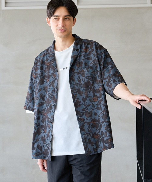 LAKOLE（ラコレ）の「アソートジャガードプリントシャツ / 121835（シャツ/ブラウス・メンズ・オレンジ/グリーン/グレー・MEDIUM/LARGE）」の2枚目の写真