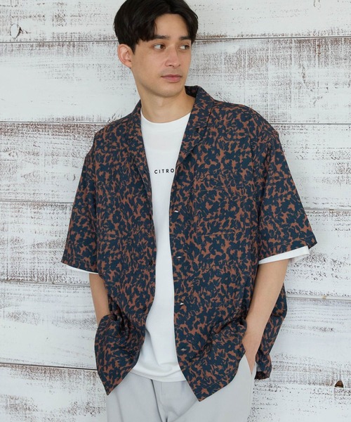 LAKOLE（ラコレ）の「アソートジャガードプリントシャツ / 121835（シャツ/ブラウス・メンズ・オレンジ/グリーン/グレー・MEDIUM/LARGE）」の3枚目の写真