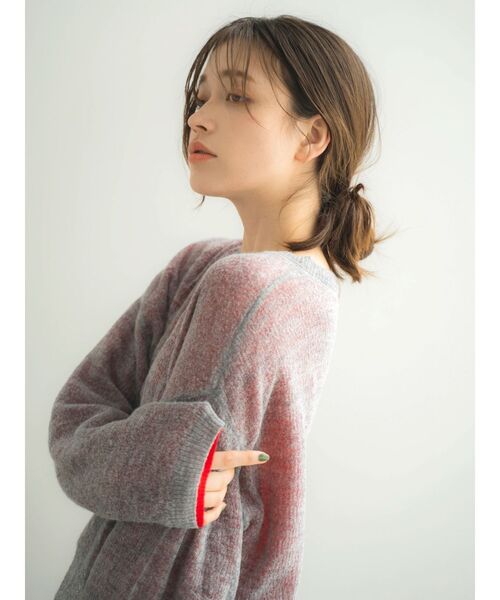 Ungrid(アングリッド)の「モヘヤ混シアーニット(ニット/セーター・レディース・ブラウン/グリーン/レッド/ライトグレー・FREE)」の15枚目の写真