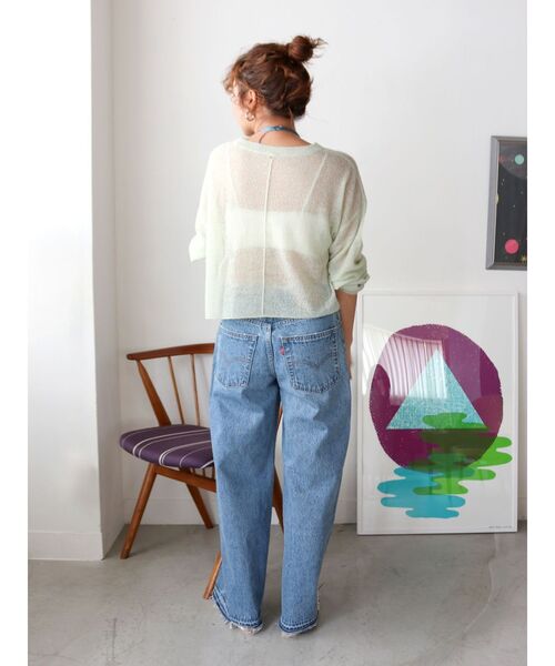 Ungrid(アングリッド)の「モヘヤ混シアーニット(ニット/セーター・レディース・ブラウン/グリーン/レッド/ライトグレー・FREE)」の11枚目の写真