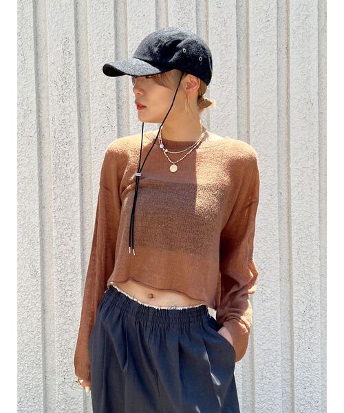 新品 YAMADAYA ヤマダヤ Aga シアーモヘヤニット シースルーモヘヤニット | 小柄・低身長女性向けファッション