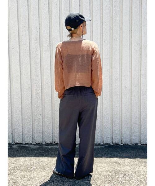 Ungrid(アングリッド)の「モヘヤ混シアーニット(ニット/セーター・レディース・ブラウン/グリーン/レッド/ライトグレー・FREE)」の20枚目の写真