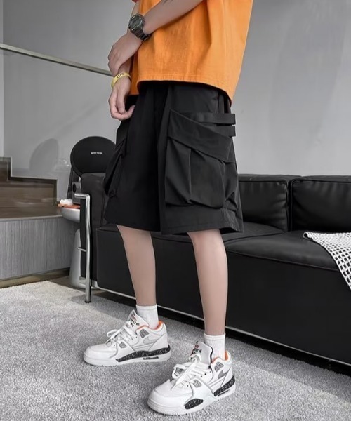 関税送料込み【MISBHV】ハーネス カーゴ パンツ FOLLOWIN カーゴパンツ 「UNISEX」8部丈バミューダカーゴワイド