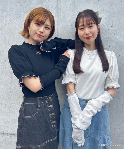 F i.n.t（フィント）の「アームカバーセットテレコトップス/ふたりはプリキュア（Tシャツ/カットソー・レディース・ブラック/オフホワイト・FREE）」の3枚目の写真