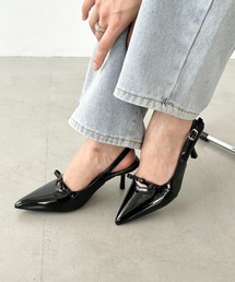 リボンストラップパンプス