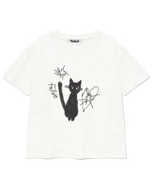 .KOM(ドットコム)の「A'GEM/9 × .kom 『FALLETT/ファレット』 NIGHT NERO CROP SHORT SLEEVE/ネロクロップショートスリーブ(Tシャツ/カットソー・レディース・チャコールグレー/ホワイト/ピンク・M)」の4枚目の写真