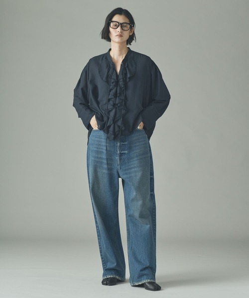 【再入荷✨】カレンソロジー 〈&RC〉ワイドルーズデニムパンツ 34 Curensology(カレンソロジー)/＜&RC＞ワイドルーズデニムパンツ