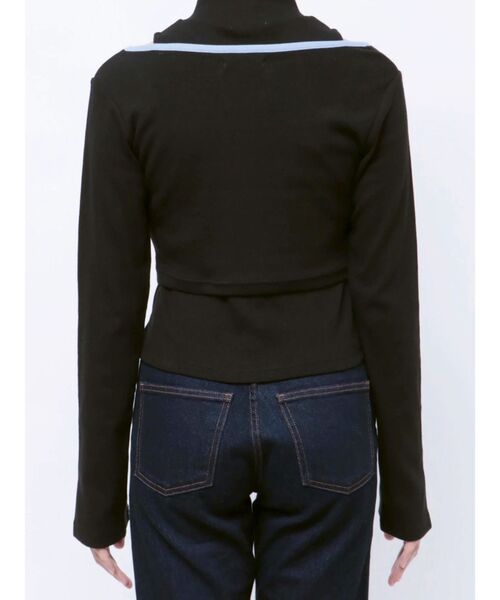 MURUA（ムルーア）の「マルチウェイレイヤードトップス（Tシャツ/カットソー・レディース・グレー/ブラック/カーキ・FREE）」の12枚目の写真